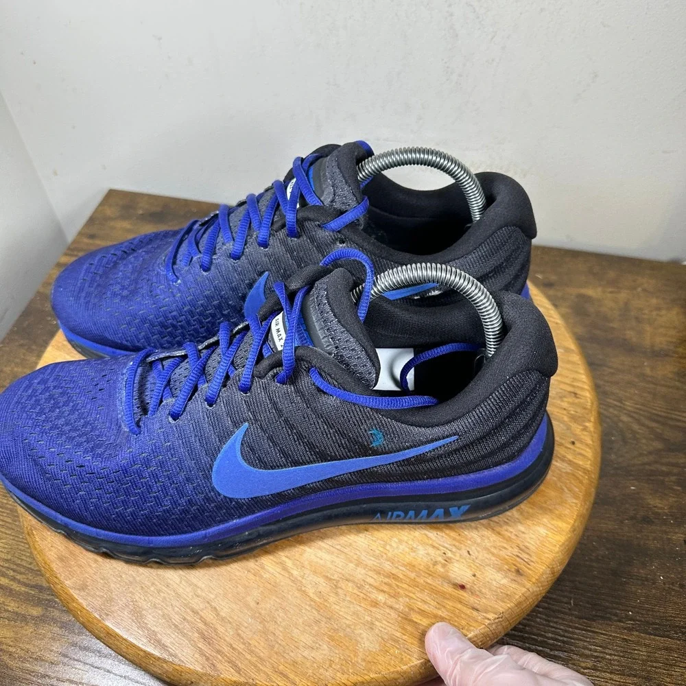 Nike Air Max 2017 Mens Running Shoes Black Deep Royal Blue 849559-401